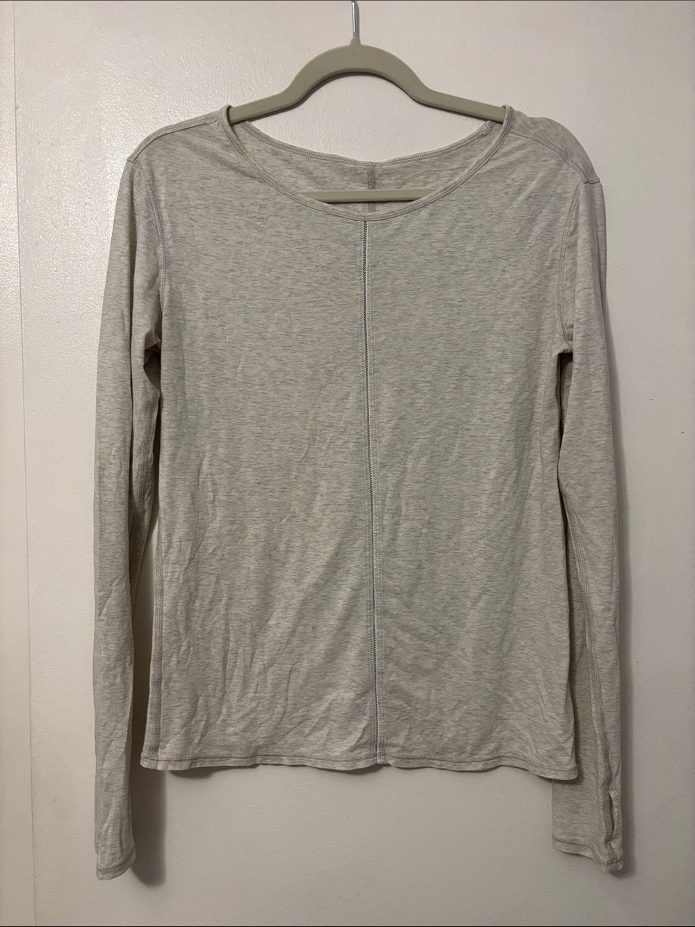 lululemon athletica Light Gray Long-Sleeve Crew Tee